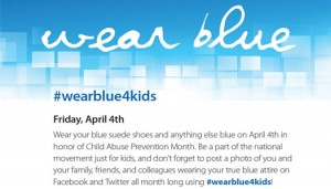 Kid's wear blue. Friday April 4th